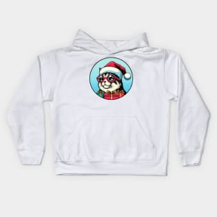 cute xmas cat Kids Hoodie